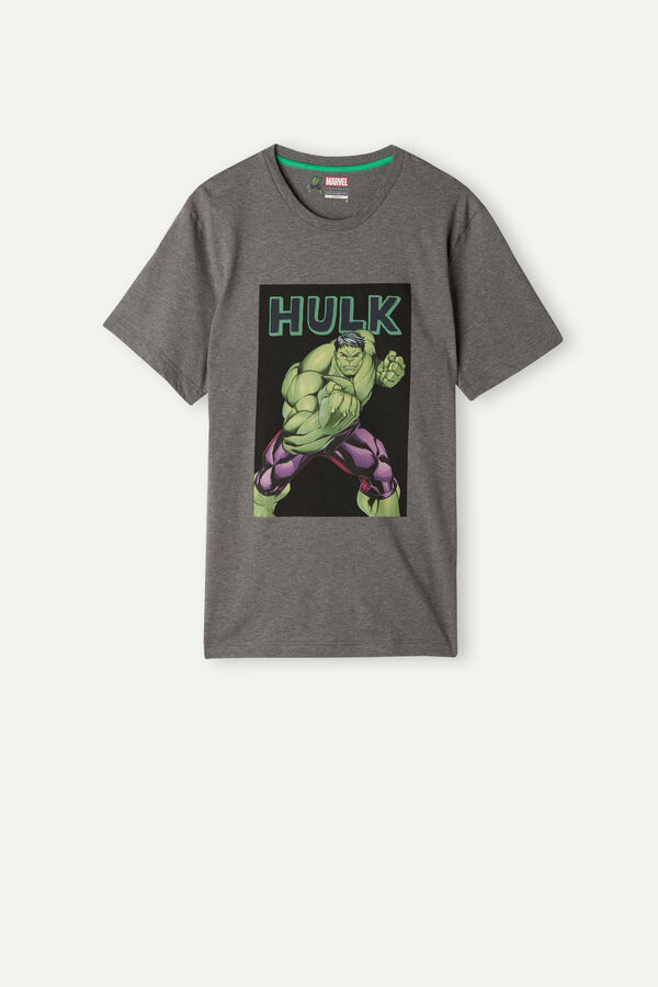 Intimssimi Hulk Print T-shirt Tummanharmaat | MUSFT95372