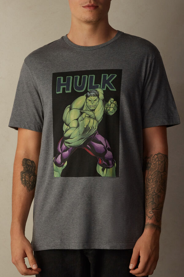 Intimssimi Hulk Print T-shirt Tummanharmaat | MUSFT95372