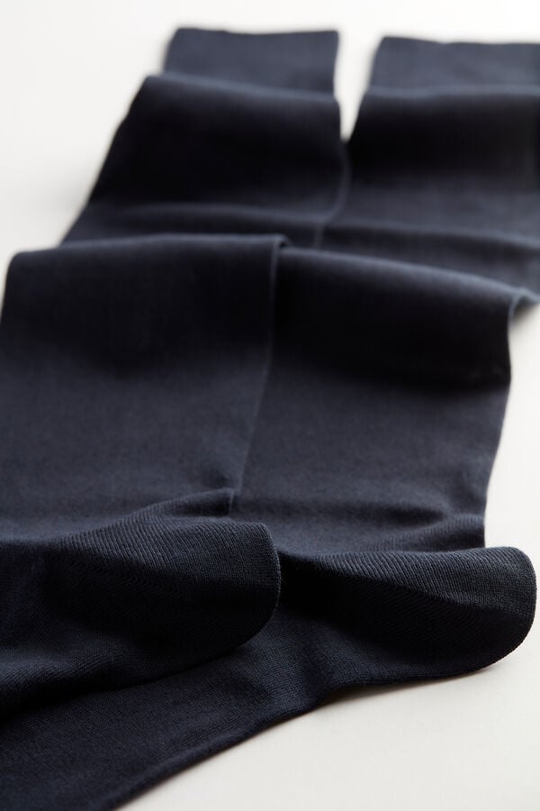 Intimssimi Korkeat Cashmere-Silk-Puuvilla Blend Socks Sininen | DUSVO64133