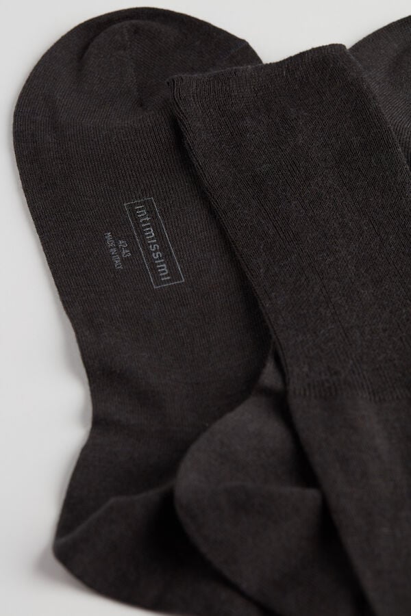 Intimssimi Korkeat Cashmere-Silk-Puuvilla Blend Socks Harmaat | USJBT86093