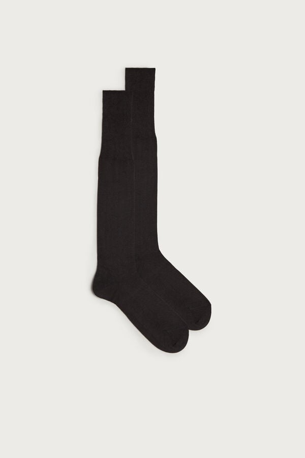 Intimssimi Korkeat Cashmere-Silk-Puuvilla Blend Socks Harmaat | USJBT86093