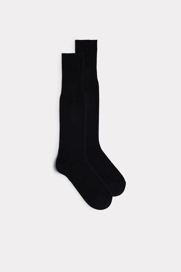 Intimssimi Korkeat Warm Puuvilla Socks Mustat | MUSFT66338