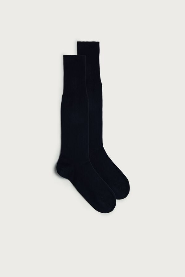 Intimssimi Korkeat Warm Puuvilla Socks Sininen | BUSSO36875