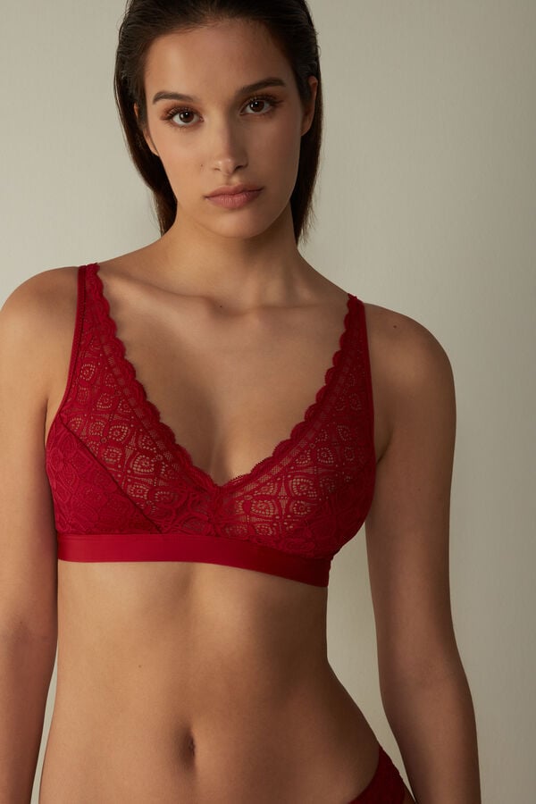 Intimssimi Lara Triangle Bra in Pitsi Punainen | USXBR45751