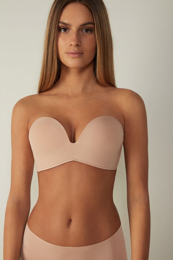 Intimssimi Laura Microfiber Bandeau Bra Natural | USQCS91200