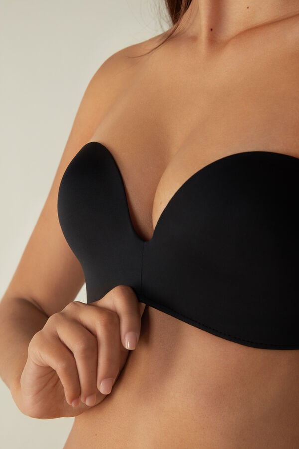 Intimssimi Laura Microfiber Bandeau Bra Mustat | USZPD20374