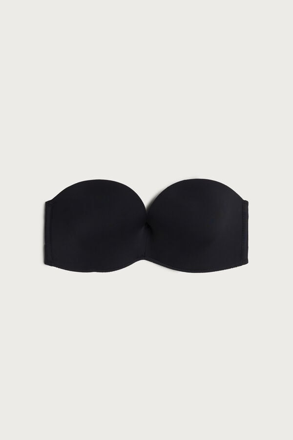 Intimssimi Laura Microfiber Bandeau Bra Mustat | USZPD20374