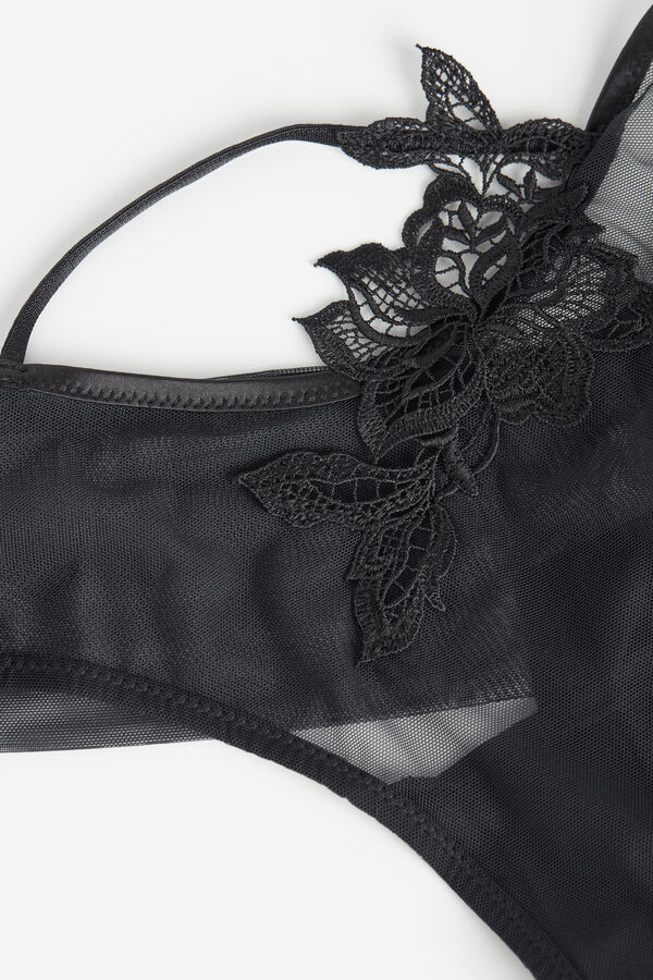 Intimssimi Layers of Lust ‘80s Tyyli Brazilian Panties Mustat | ZUSMJ51948