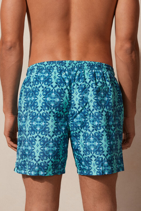 Intimssimi Light Blue Moroccan Print Swim Trunks Sininen | BUSSO62442