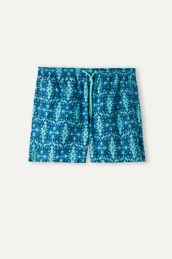 Intimssimi Light Blue Moroccan Print Swim Trunks Sininen | BUSSO62442