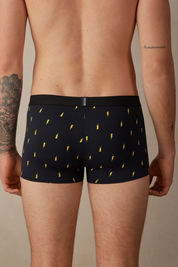 Intimssimi Lightning Bolt Boxers in Microfiber Mustat | GUSUC72019