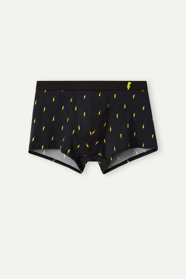 Intimssimi Lightning Bolt Boxers in Microfiber Mustat | GUSUC72019