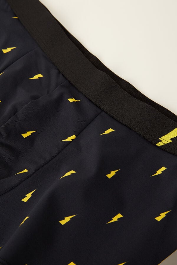 Intimssimi Lightning Bolt Boxers in Microfiber Mustat | GUSUC72019