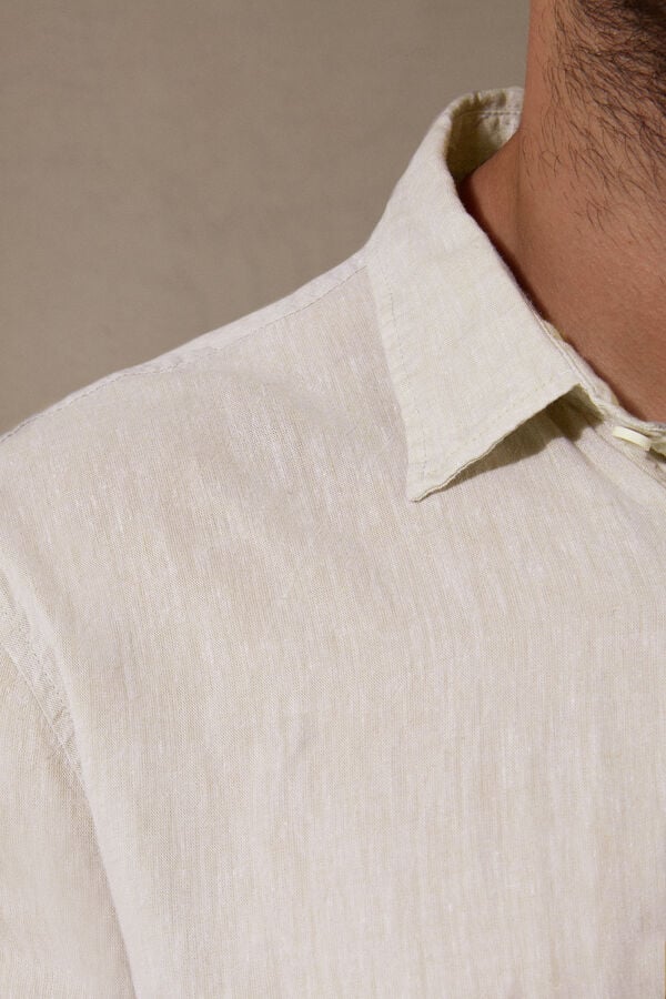 Intimssimi Linen and Puuvilla Shirt Natural | DUSKV31569