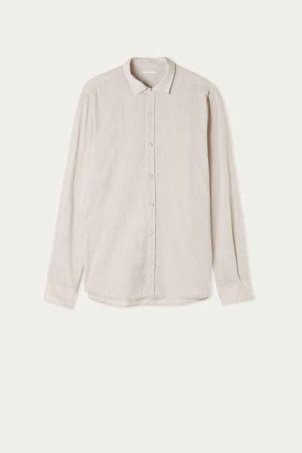 Intimssimi Linen and Puuvilla Shirt Natural | DUSKV31569