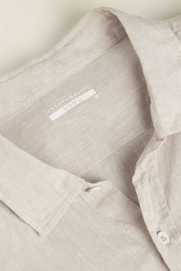 Intimssimi Linen and Puuvilla Shirt Natural | USZDE59870