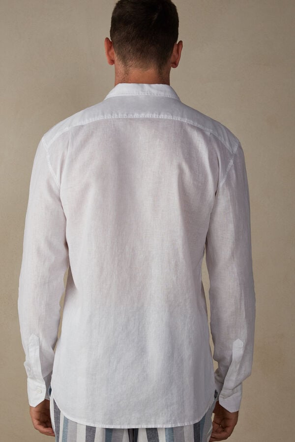 Intimssimi Linen and Puuvilla Shirt Valkoinen | AUSDF13190