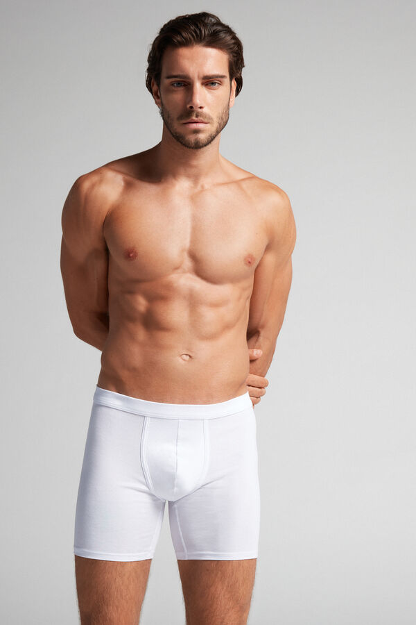 Intimssimi Long Boxers in Stretch Supima® Puuvilla Valkoinen | USEAH49844