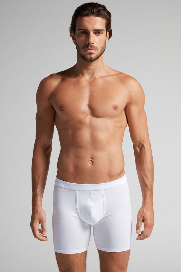 Intimssimi Long Boxers in Stretch Supima® Puuvilla Valkoinen | USEAH49844