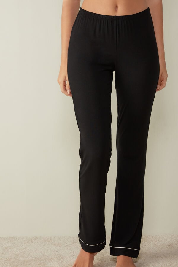 Intimssimi Long Micromodal Trousers Mustat | USCIF53633