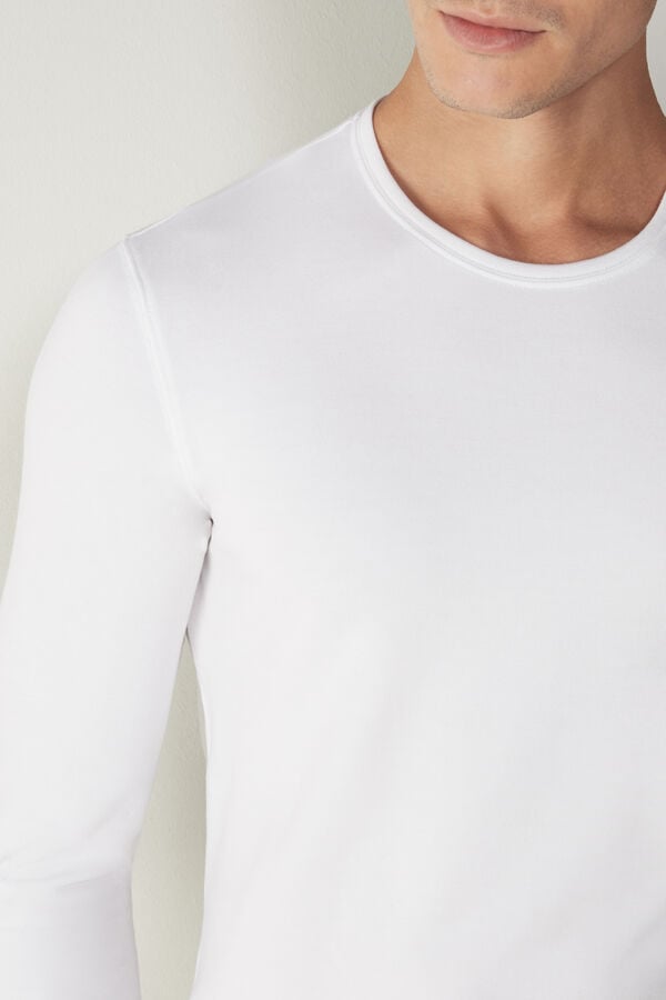 Intimssimi Long-Sleeve Modal-Cashmere Top Valkoinen | DUSKV64887