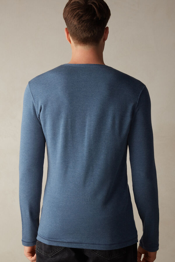 Intimssimi Long-Sleeve Modal-Cashmere Top Sininen | TUSPQ55071