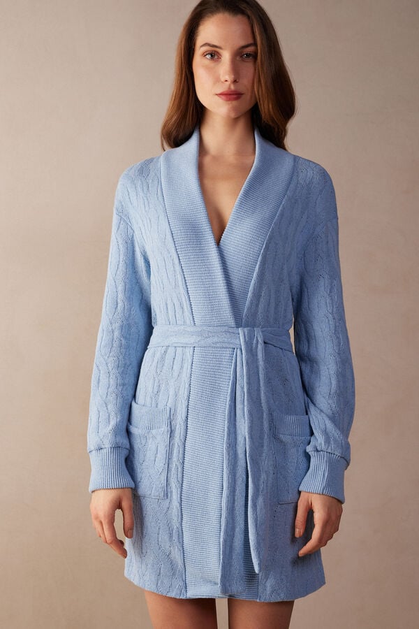 Intimssimi Lost in Fields Braided Robe Vaaleansininen | BUSSO70451