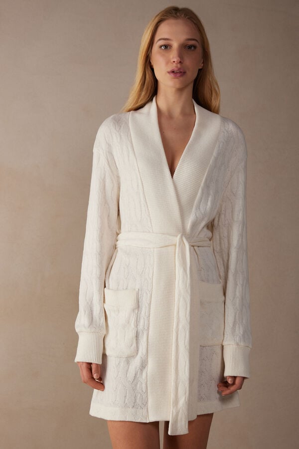 Intimssimi Lost in Fields Braided Robe Valkoinen | ZUSMJ82542