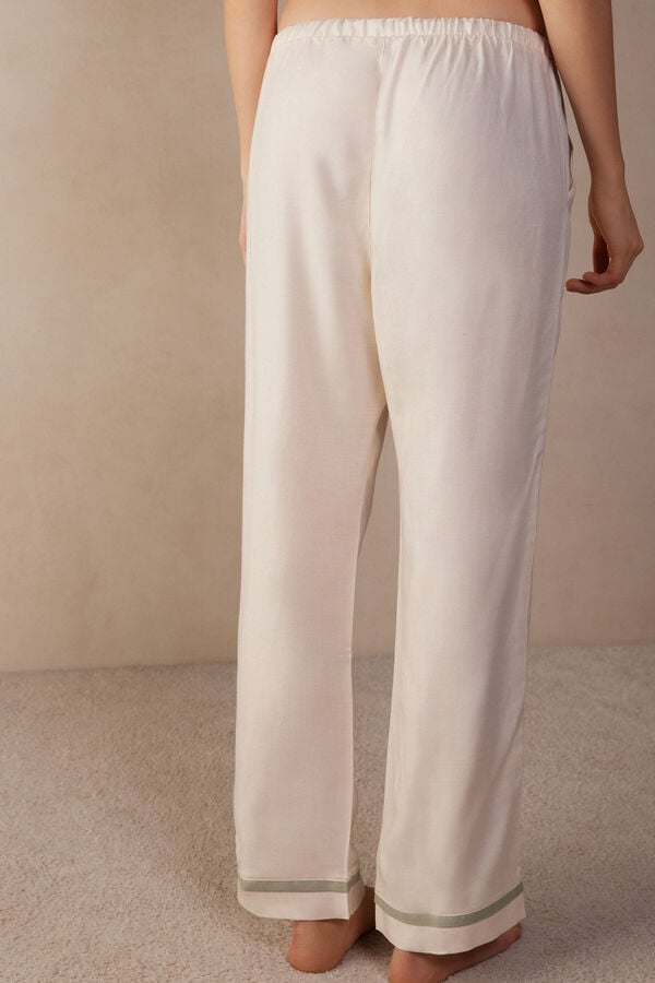 Intimssimi Lost in Fields Full Length Pants in Plain-weave Modal Valkoinen | XUSBH41709