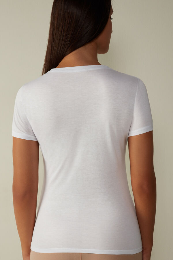 Intimssimi Lyhyt-Sleeve T-shirt in Ultrafresh Supima® Puuvilla Valkoinen | BUSSD62044