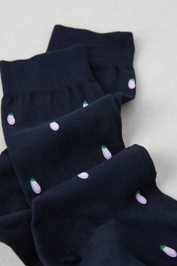 Intimssimi Lyhyt Socks in Patterned Puuvilla Sininen | AUSDF70405