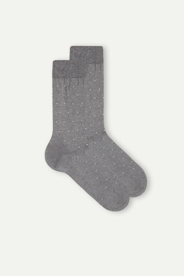 Intimssimi Men’s Lyhyt Socks in Patterned Lisle Puuvilla Harmaat | PUSQX66902