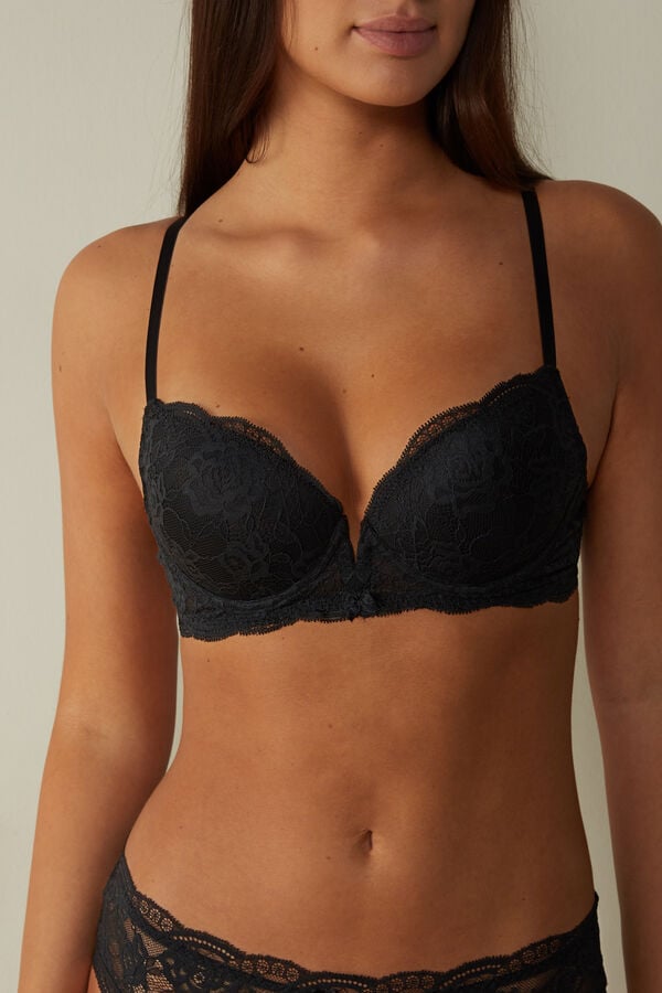 Intimssimi Mia Pitsi Super Push-Up Bra Mustat | BUSSO28864