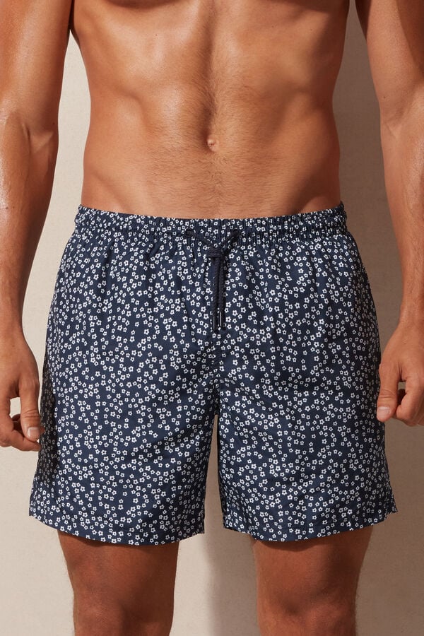 Intimssimi Micro Flower Print Swim Trunks Sininen | USZPD82861