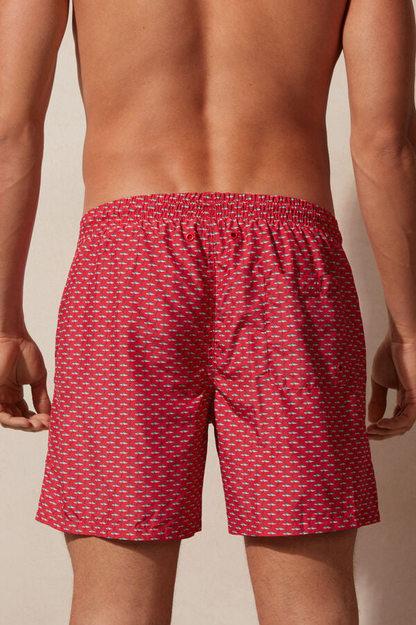 Intimssimi Micro Shark Print Swim Trunks Print | UUSND58088