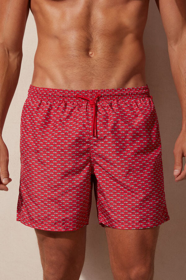 Intimssimi Micro Shark Print Swim Trunks Print | UUSND58088