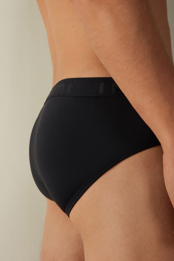 Intimssimi Microfiber Briefs with Logo Detail Sininen | BUSSD13965