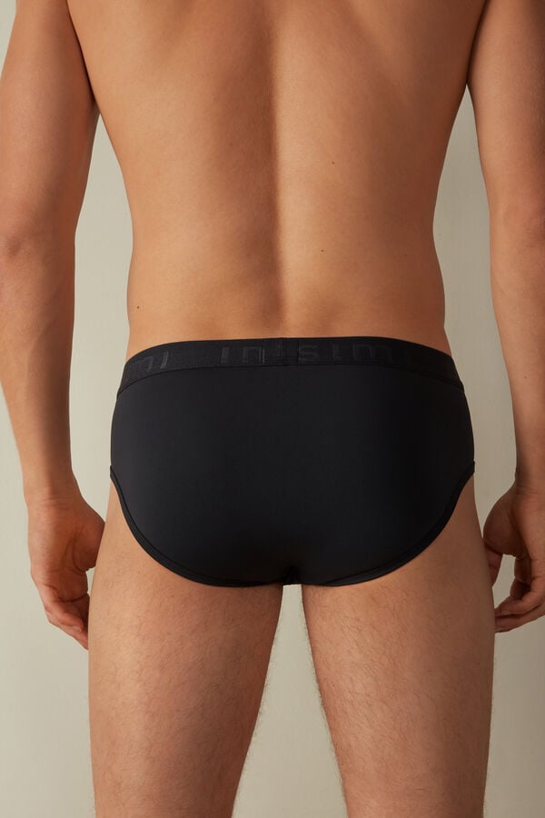 Intimssimi Microfiber Briefs with Logo Detail Sininen | BUSSD13965