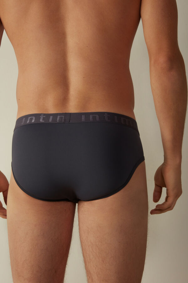 Intimssimi Microfiber Briefs with Logo Detail Harmaat | BUSSD63717