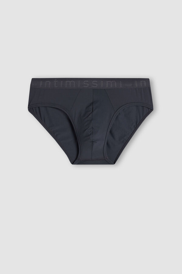 Intimssimi Microfiber Briefs with Logo Detail Harmaat | BUSSD63717