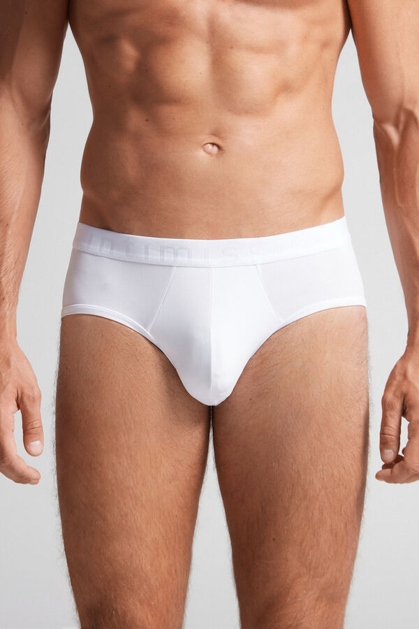 Intimssimi Microfiber Briefs with Logo Detail Valkoinen | MUSFT46606