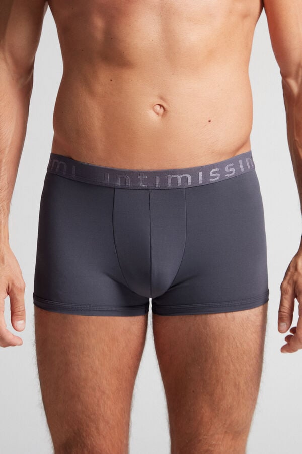 Intimssimi Microfiber Logo Bokserin Shorts Harmaat | USIIZ97046