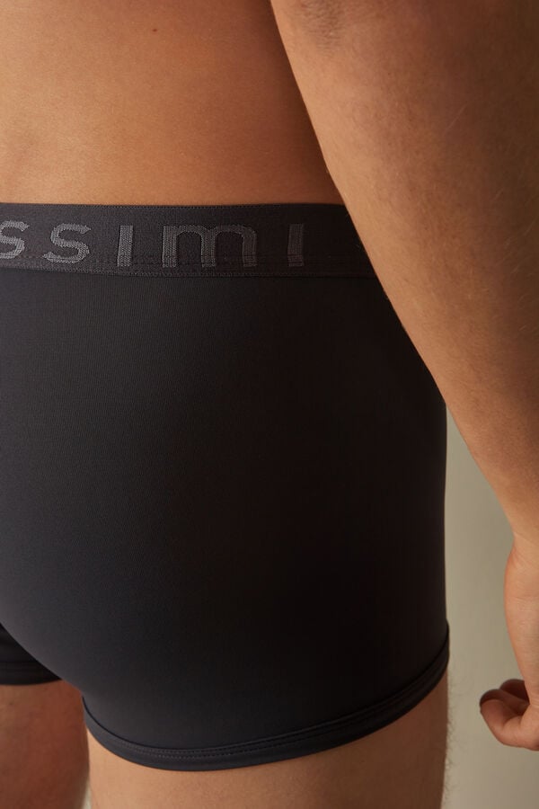 Intimssimi Microfiber Logo Bokserin Shorts Harmaat | USIIZ97046