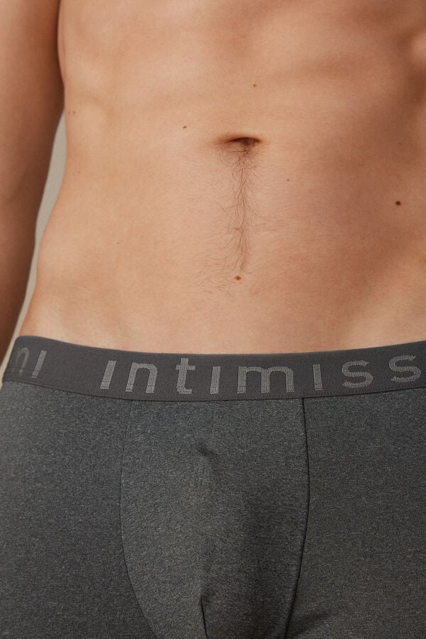 Intimssimi Microfiber Logo Bokserin Shorts Tummanharmaat | USNZX27876