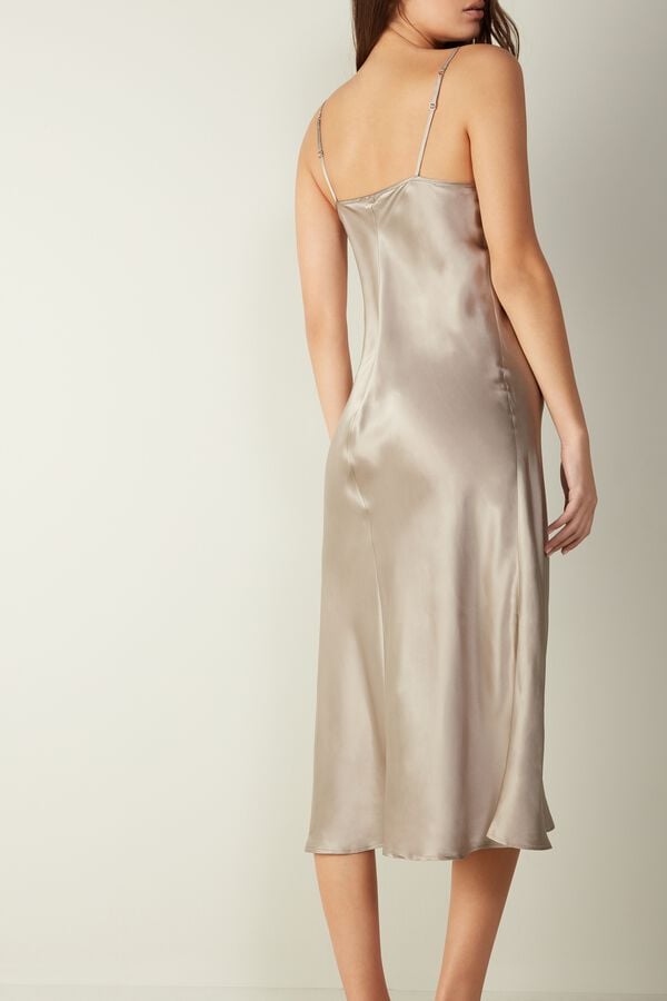 Intimssimi Midi-Length Slip in Silk Natural | GUSEC27902