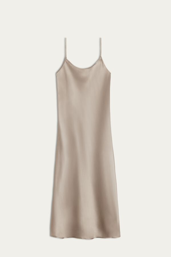 Intimssimi Midi-Length Slip in Silk Natural | GUSEC27902