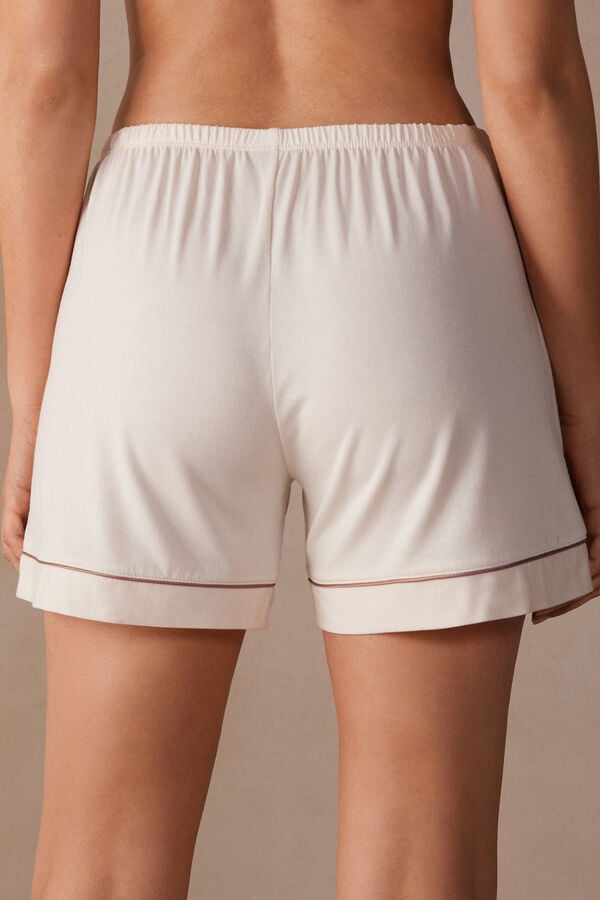 Intimssimi Modal Shorts with Contrast Trim Natural | USICD42296