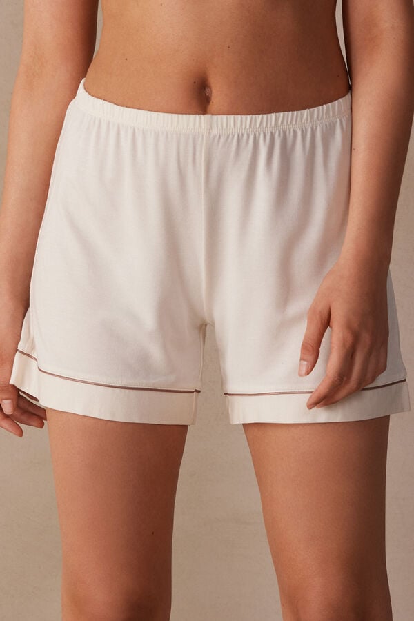 Intimssimi Modal Shorts with Contrast Trim Natural | USICD42296