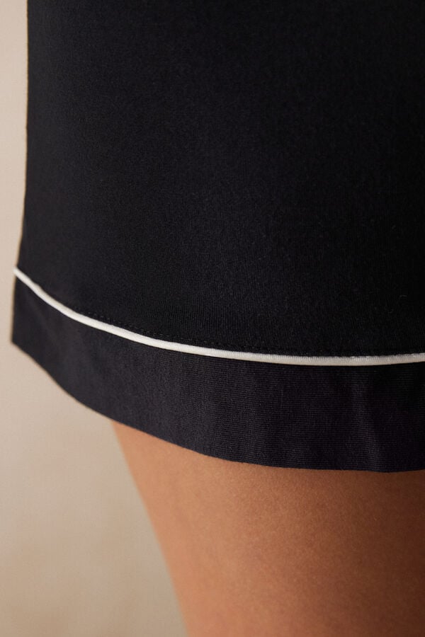 Intimssimi Modal Shorts with Contrast Trim Mustat | USQCS29091