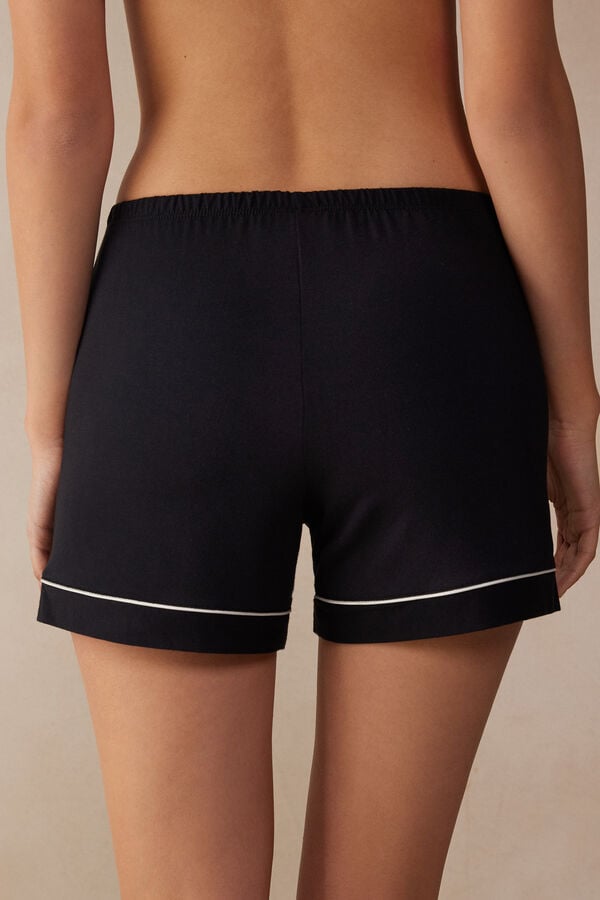 Intimssimi Modal Shorts with Contrast Trim Mustat | USQCS29091